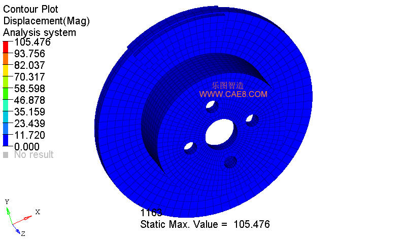 Friction thermal stress analysis of brake disc
