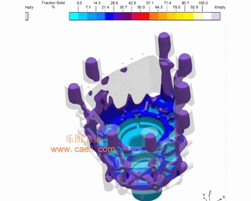 Gearbox shell magma low pressure casting simulation