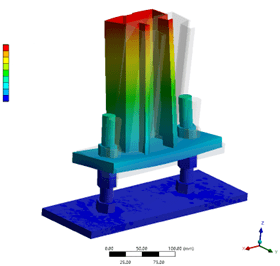 Stress Analysis of Steel Racks under Load (Figure 19)