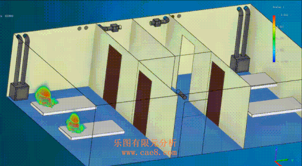 Pollutant Diffusion in Air Distribution Simulation